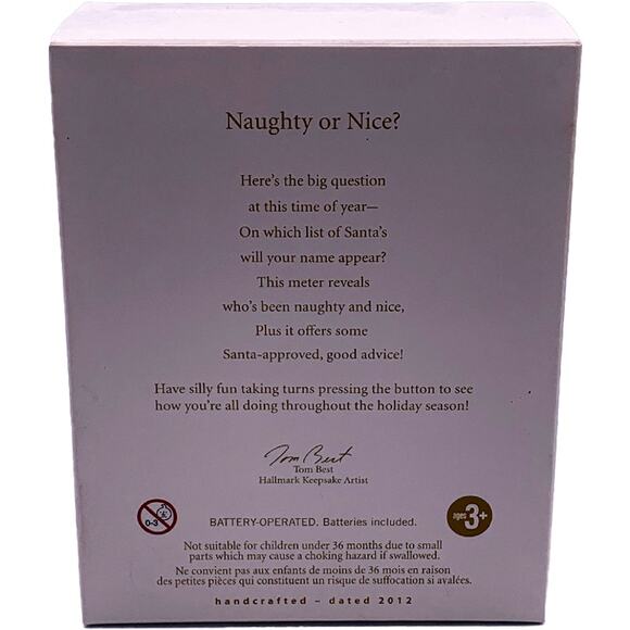 Hallmark Keepsake 2012 Naughty or Nice? Magic Light Christmas Ornament in Box - Picture 2 of 6